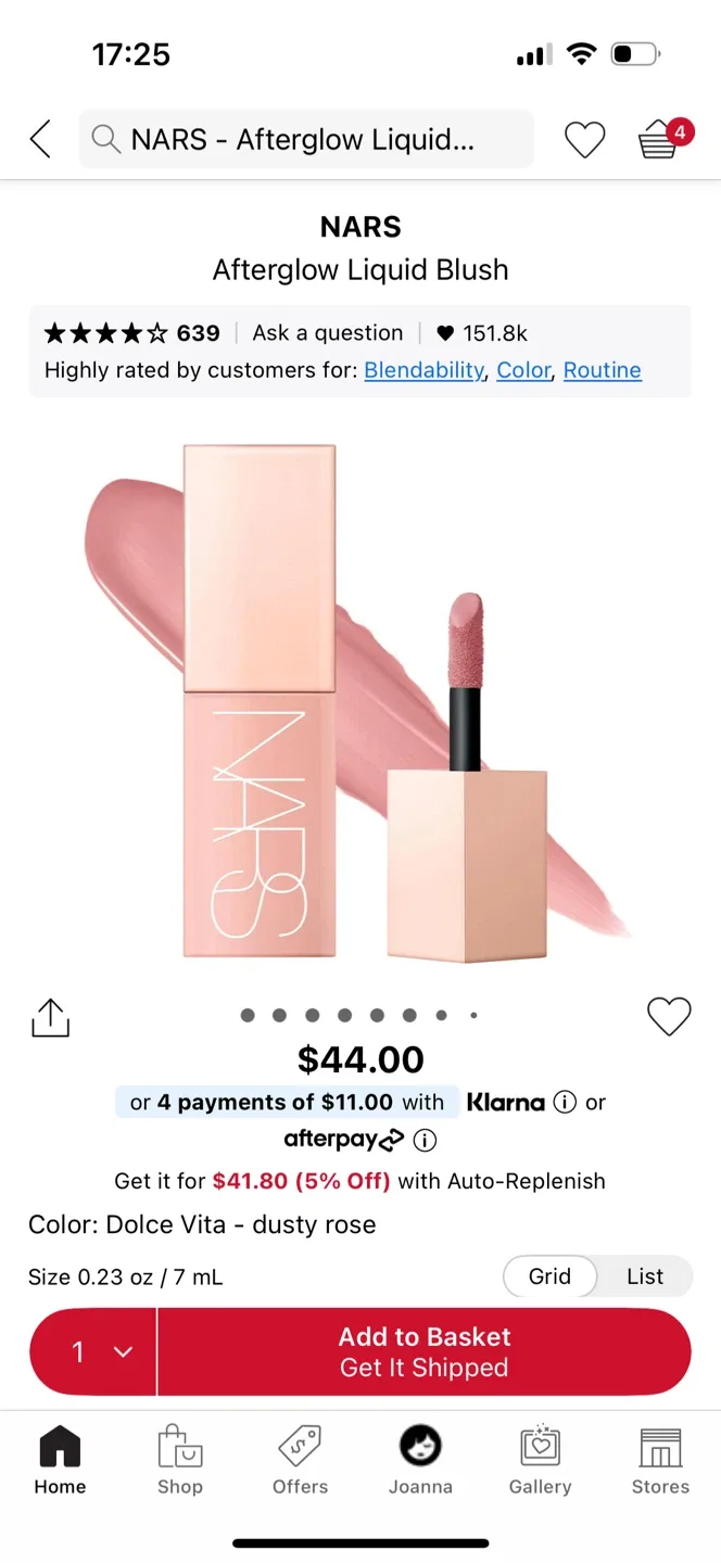 New NARS Dolce Vita Afterglow Liquid Blush image indicator(3)