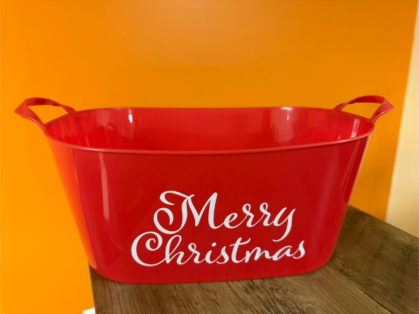 🧡Red 'Merry Christmas' Holiday Tub