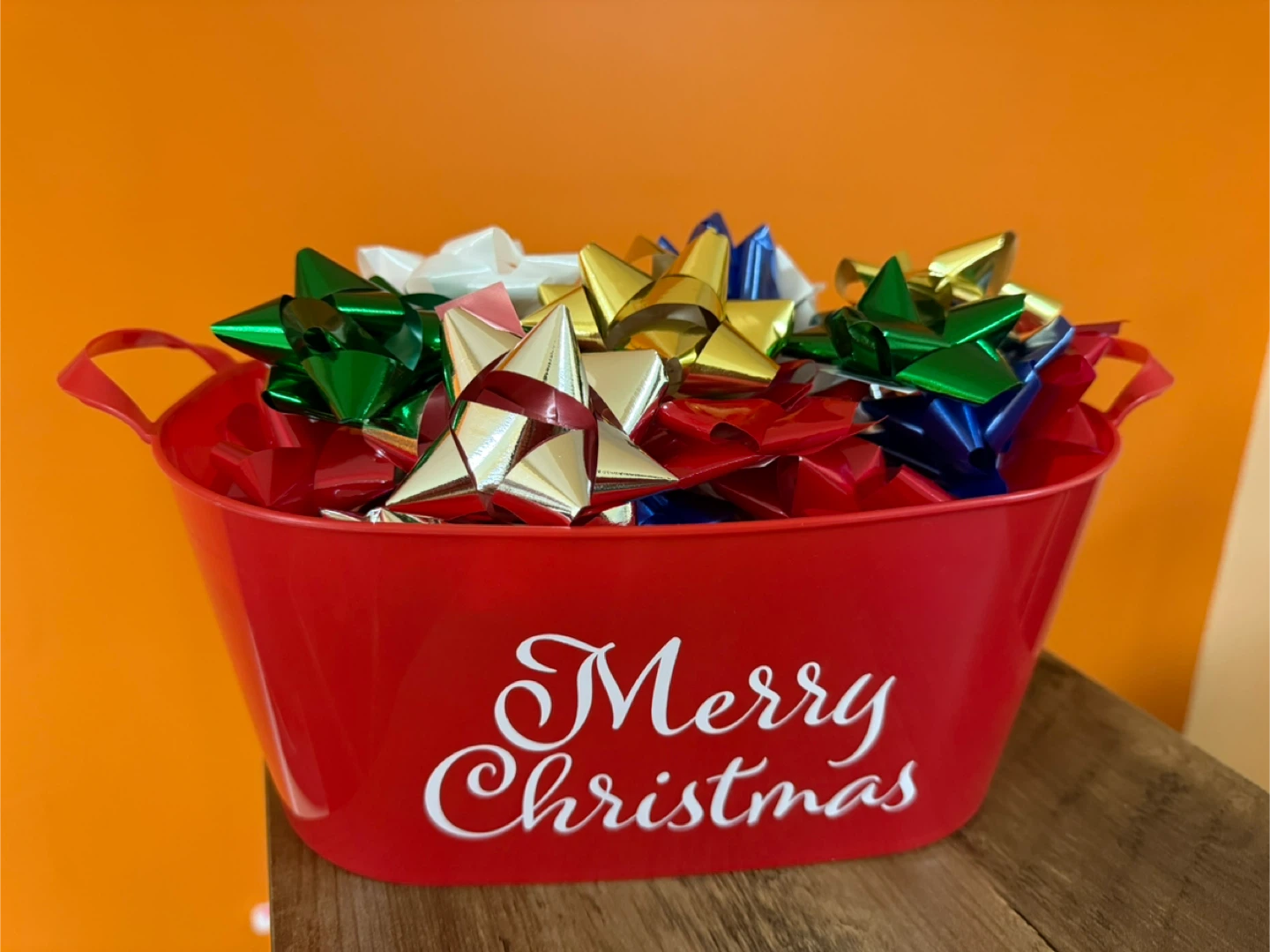 🧡Red 'Merry Christmas' Holiday Tub - photo 2