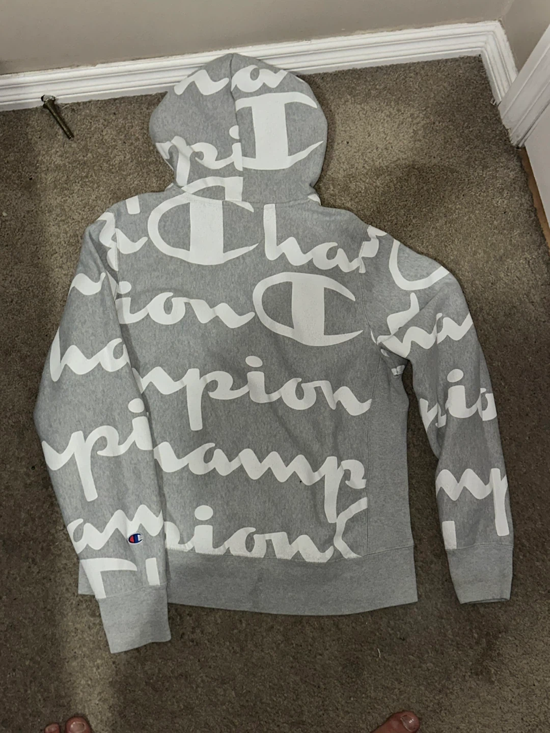 Champion All Over Print Hoodie - Grey - photo 2
