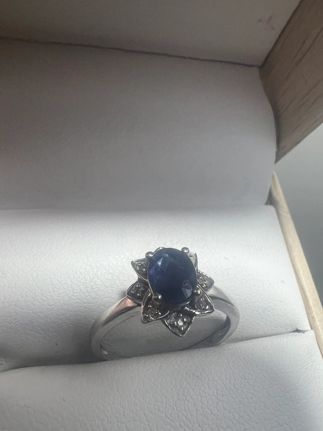 10 k Sapphire and Diamond Ring & Earrings Set - photo 4
