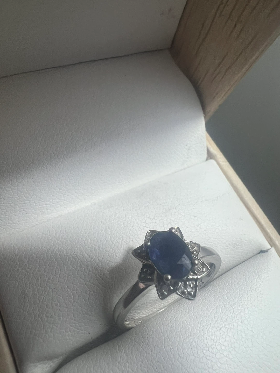 10 k Sapphire and Diamond Ring & Earrings Set - photo 3