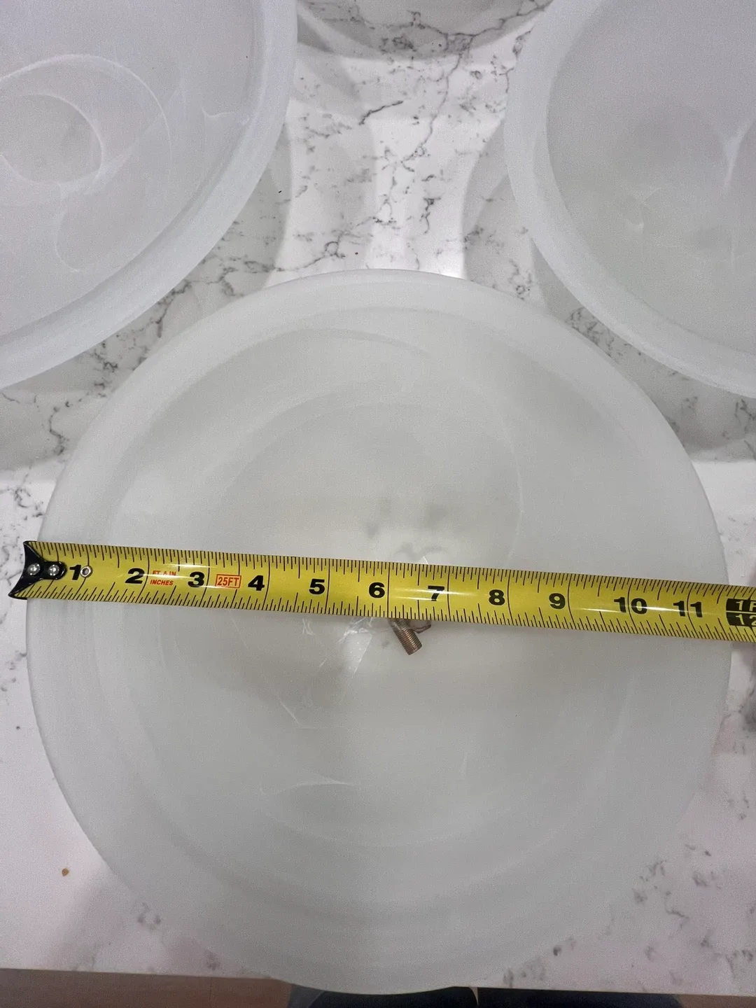 4 White Glass Light Fixture Covers image indicator(2)