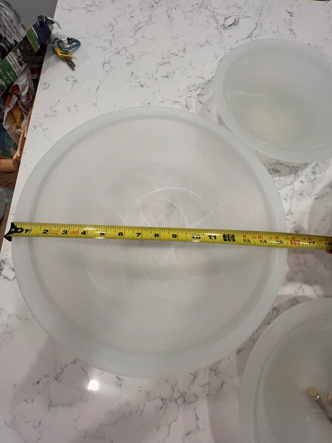 4 White Glass Light Fixture Covers image indicator(5)