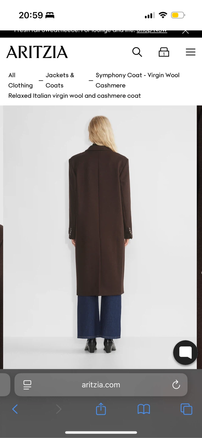 Aritzia Wilfred Symphony Virgin Wool & Cashmere Coat - photo 3