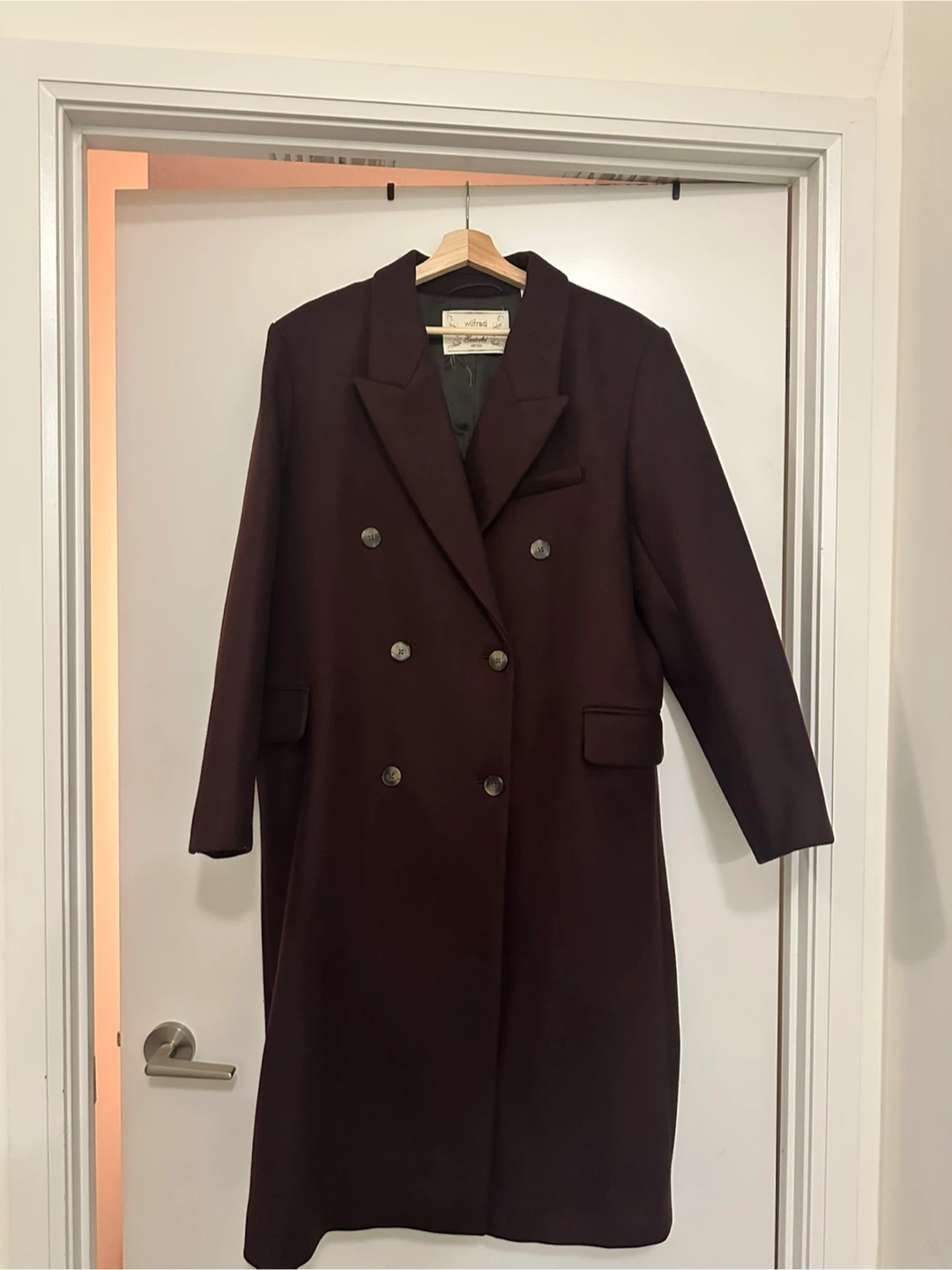 Aritzia Wilfred Symphony Virgin Wool & Cashmere Coat - photo 2