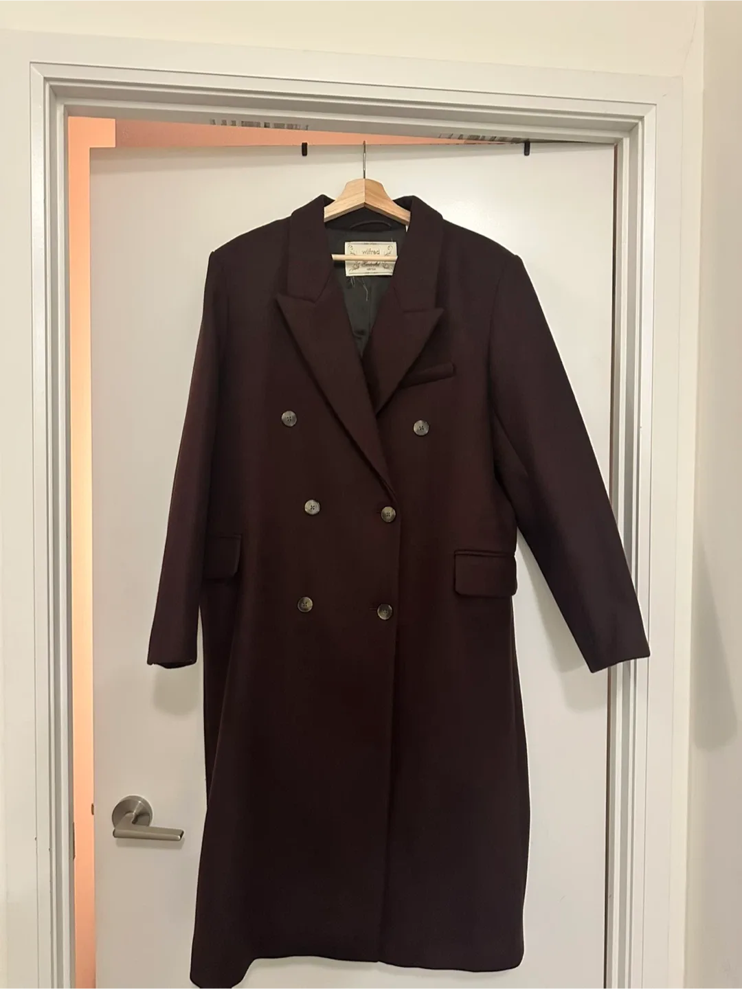 Aritzia Wilfred Symphony Virgin Wool & Cashmere Coat image indicator(2)