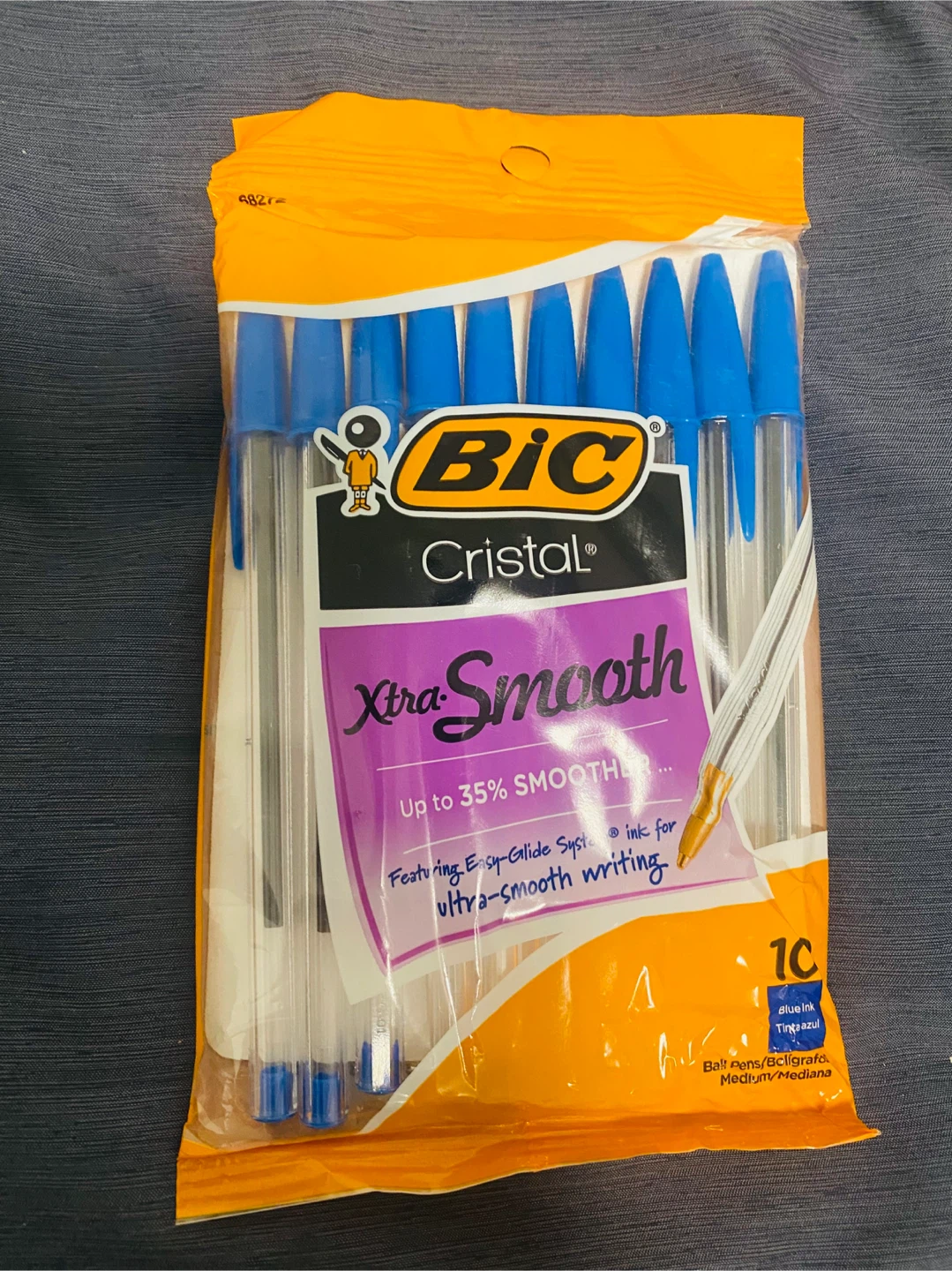 BIC Cristal Xtra-Smooth Ballpoint Pens, Blue, 10-Pack