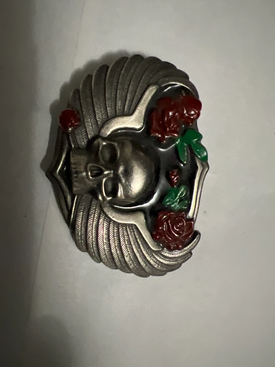 Skull & Roses Belt Buckle