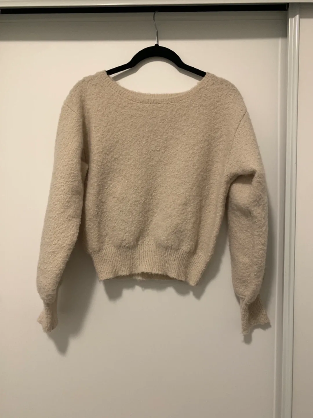 Cream Knit Sweater size S thumbnail
