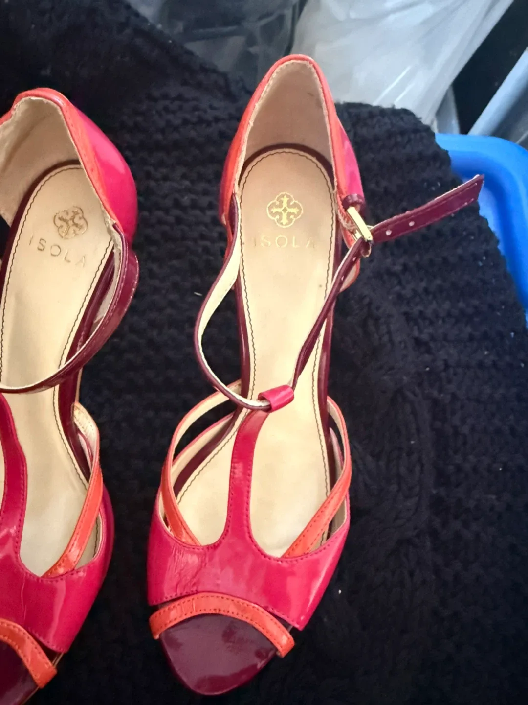 Isola Heels, Size 9, Pink and Orange image indicator(2)