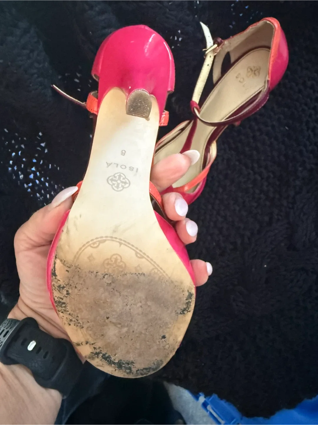 Isola Heels, Size 9, Pink and Orange image indicator(3)