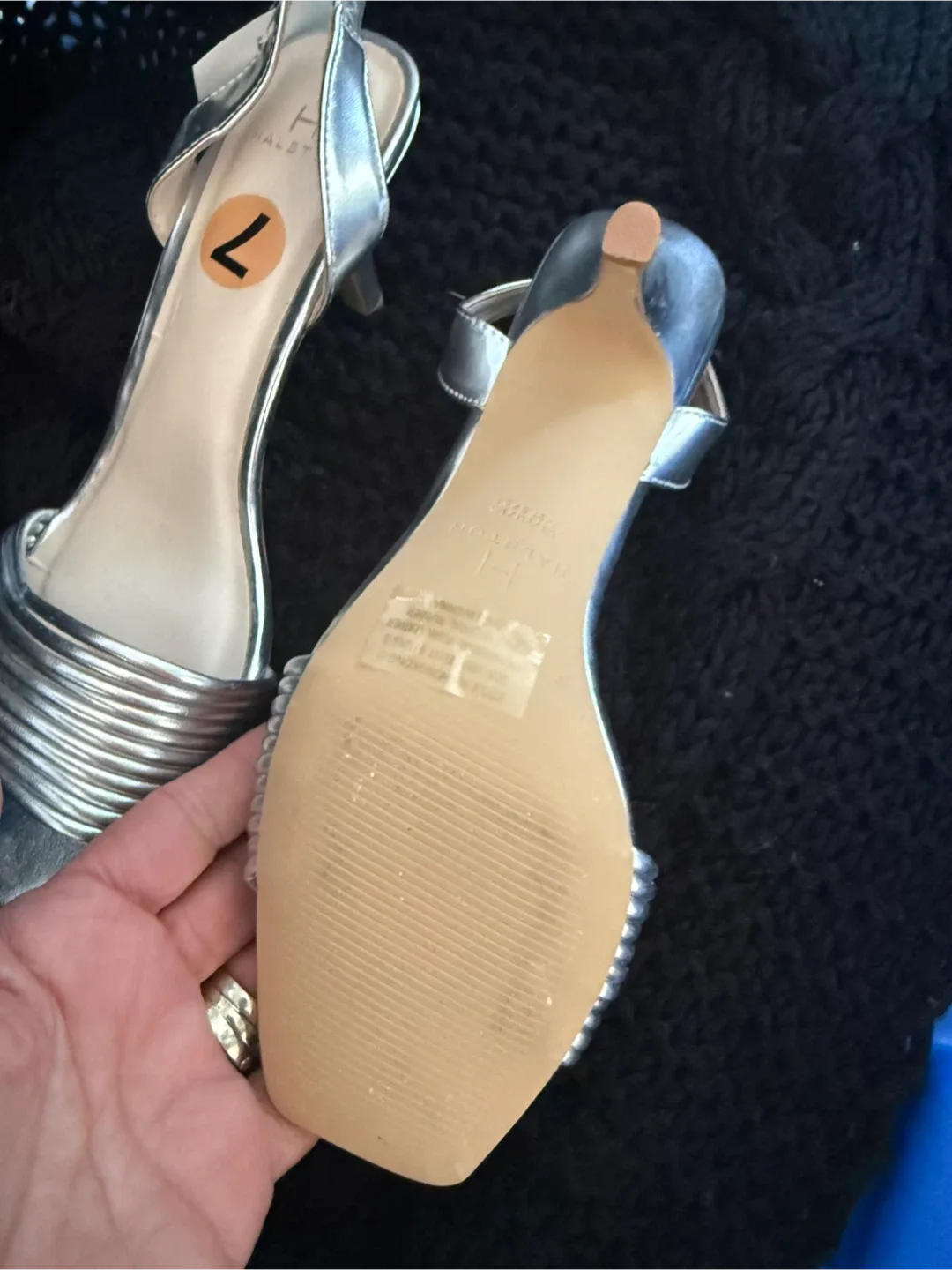 Halston Silver Heels - Size 7 image indicator(3)