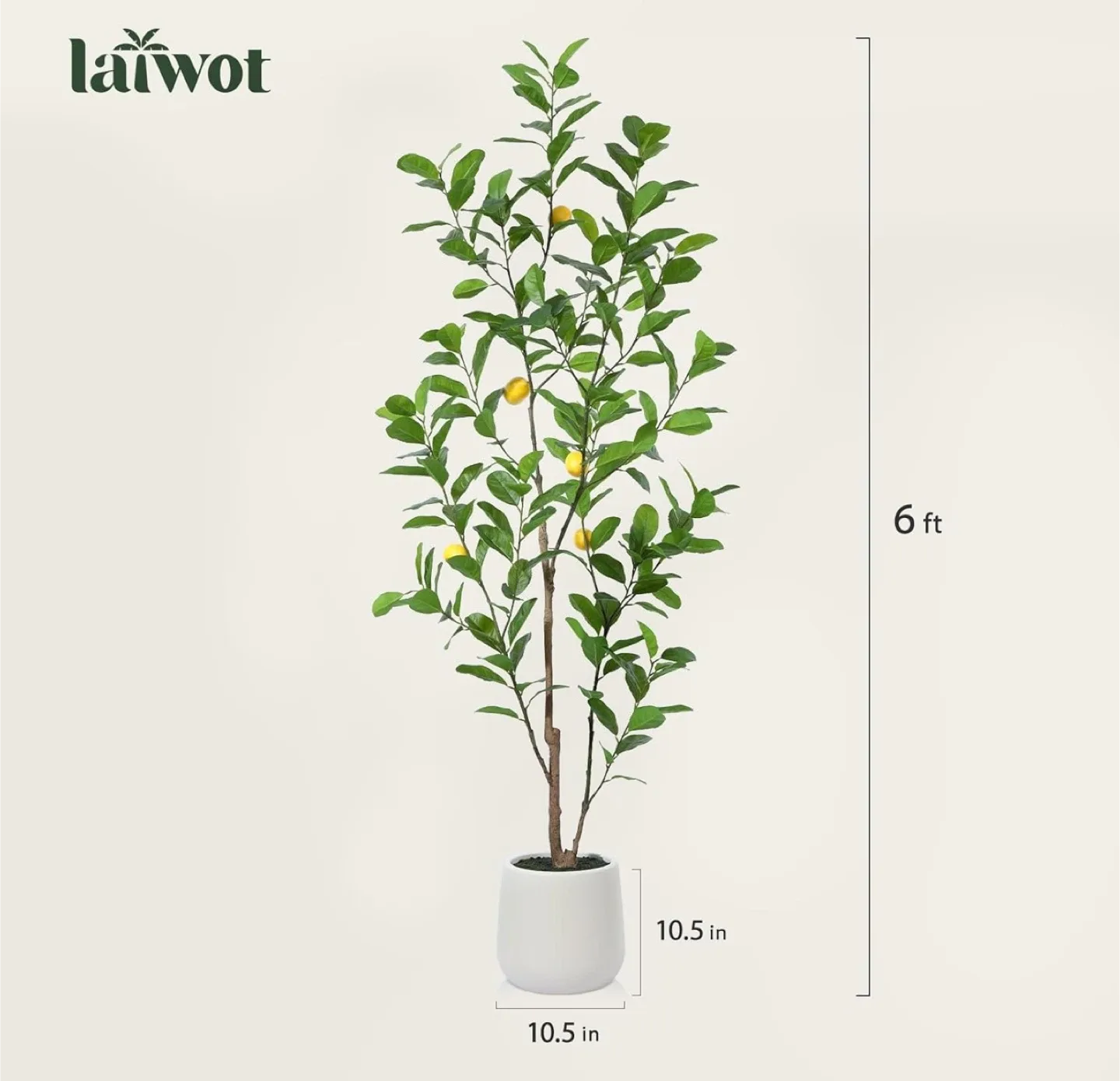 Laiwot Faux Lemon Tree, 7ft thumbnail
