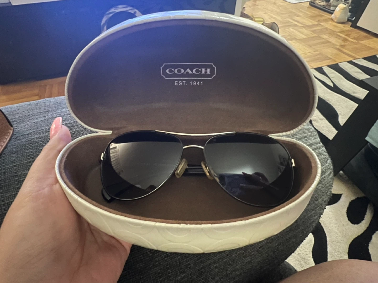Coach Aviator Sunglasses with Case