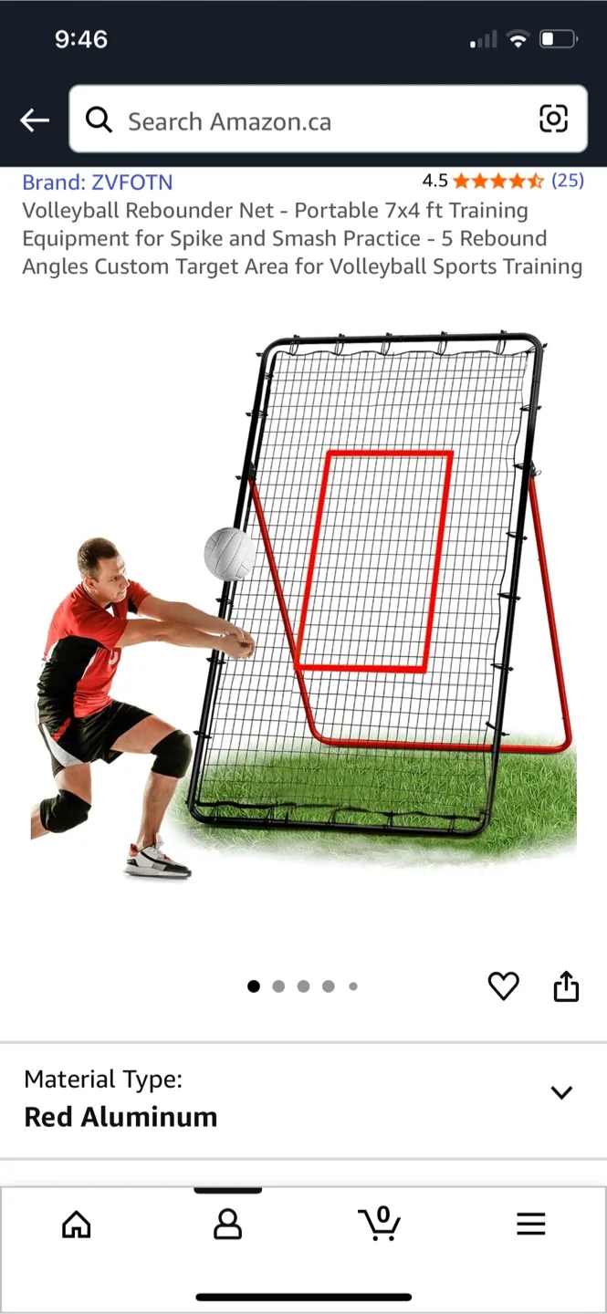 Portable Volleyball Rebounder Net 7x4 ft