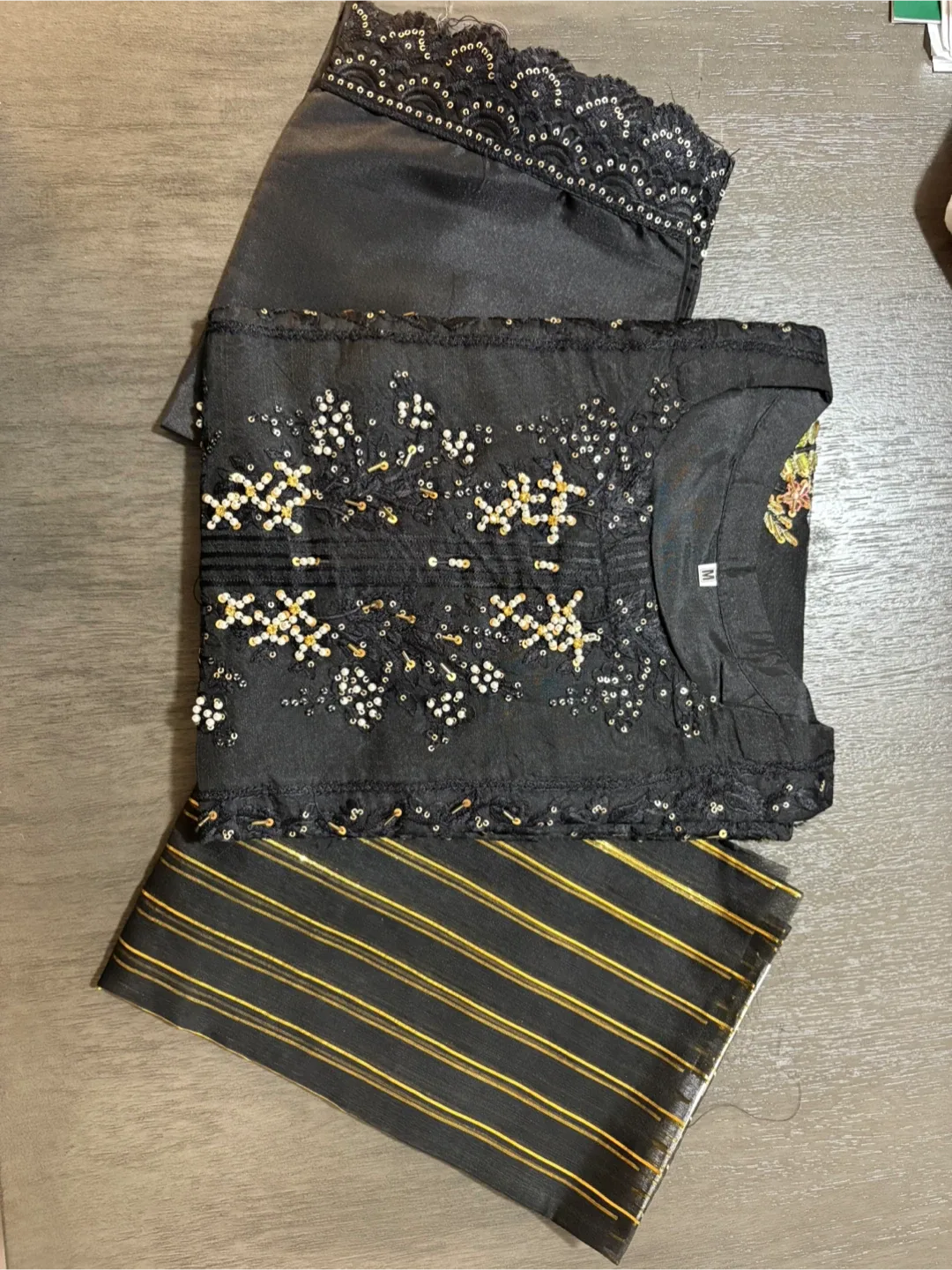 New - Black Embroidered Salwar Kameez Suit image indicator(3)