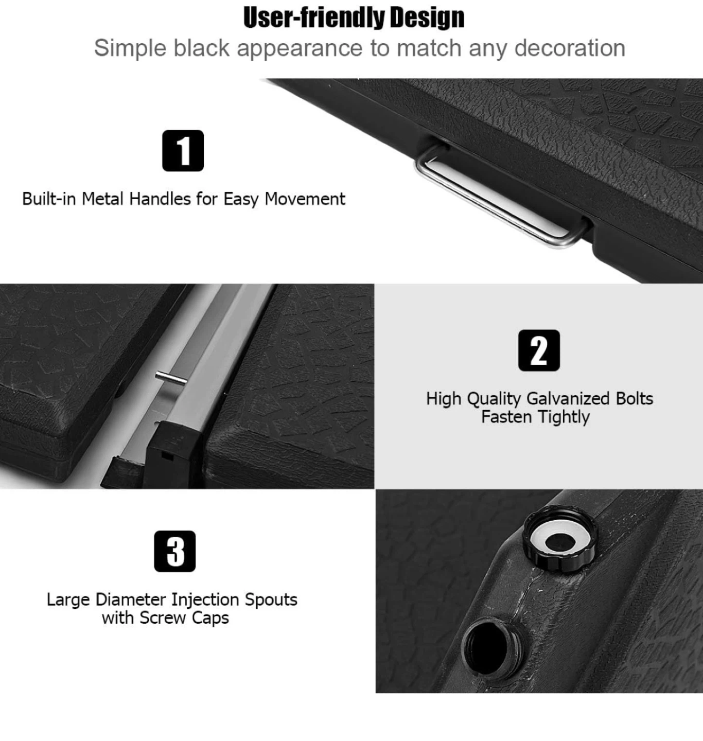 Umbrella Base Weight Stand, Black - photo 4