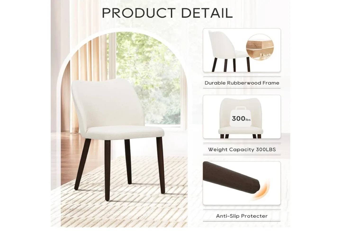 New COLAMY Upholstered Dining Chairs (Set of 2) image indicator(3)