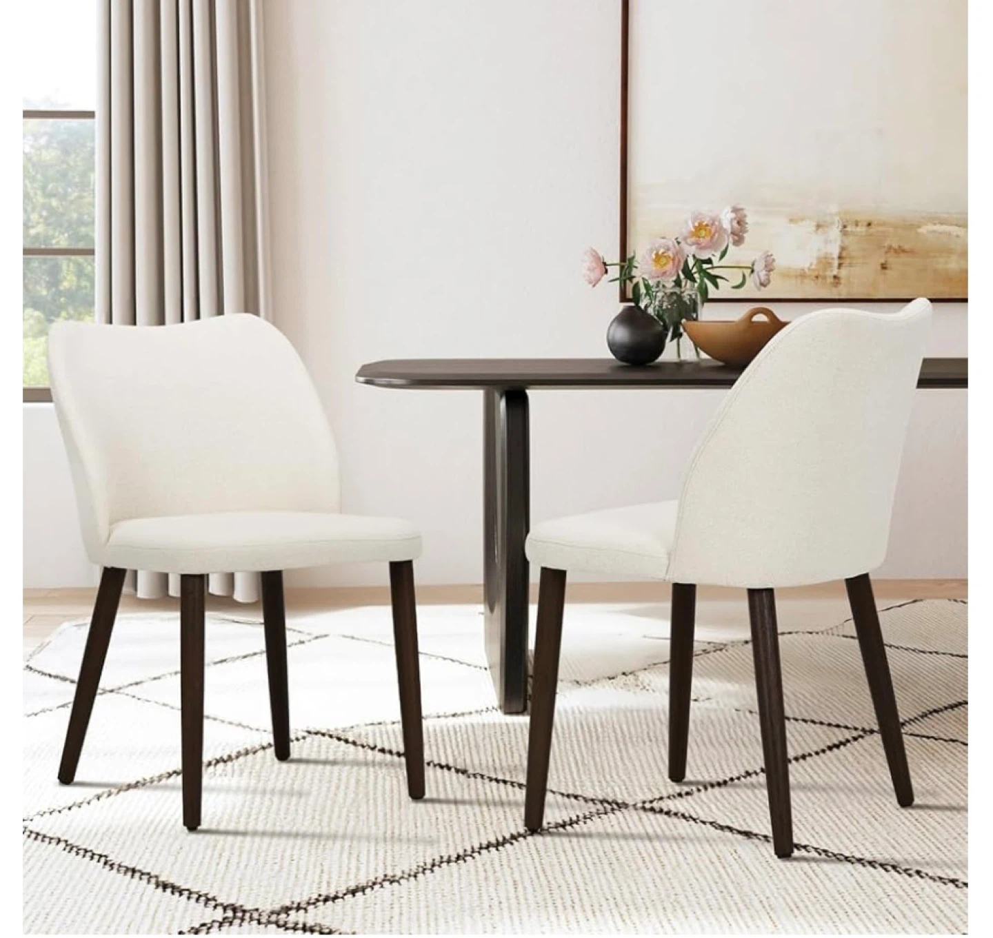 New COLAMY Upholstered Dining Chairs (Set of 2)