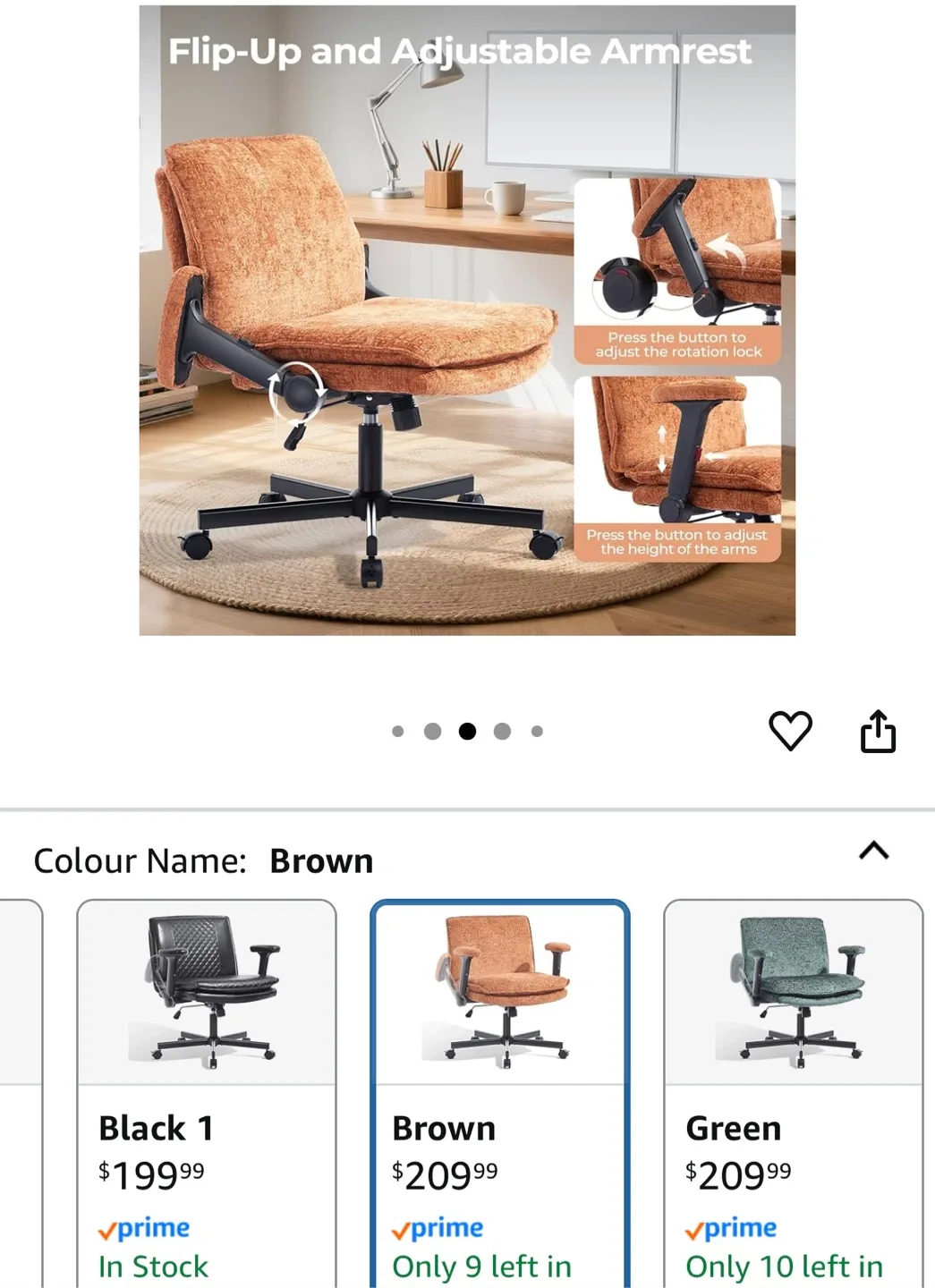 Brown Ergonomic Office Chair image indicator(2)