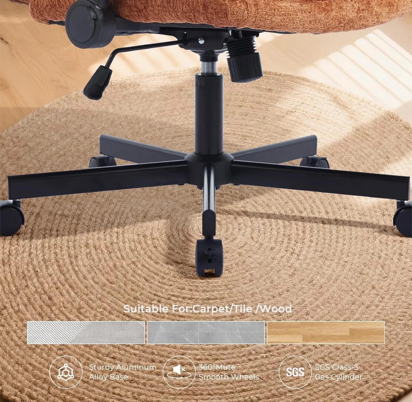 Brown Ergonomic Office Chair image indicator(6)