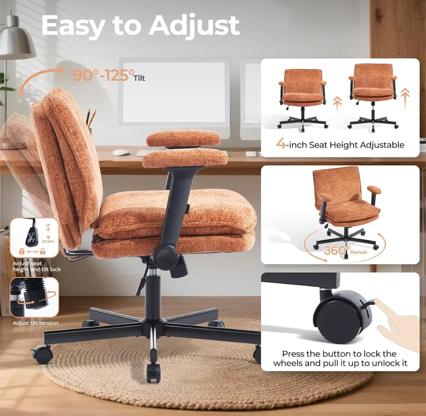 Brown Ergonomic Office Chair image indicator(9)