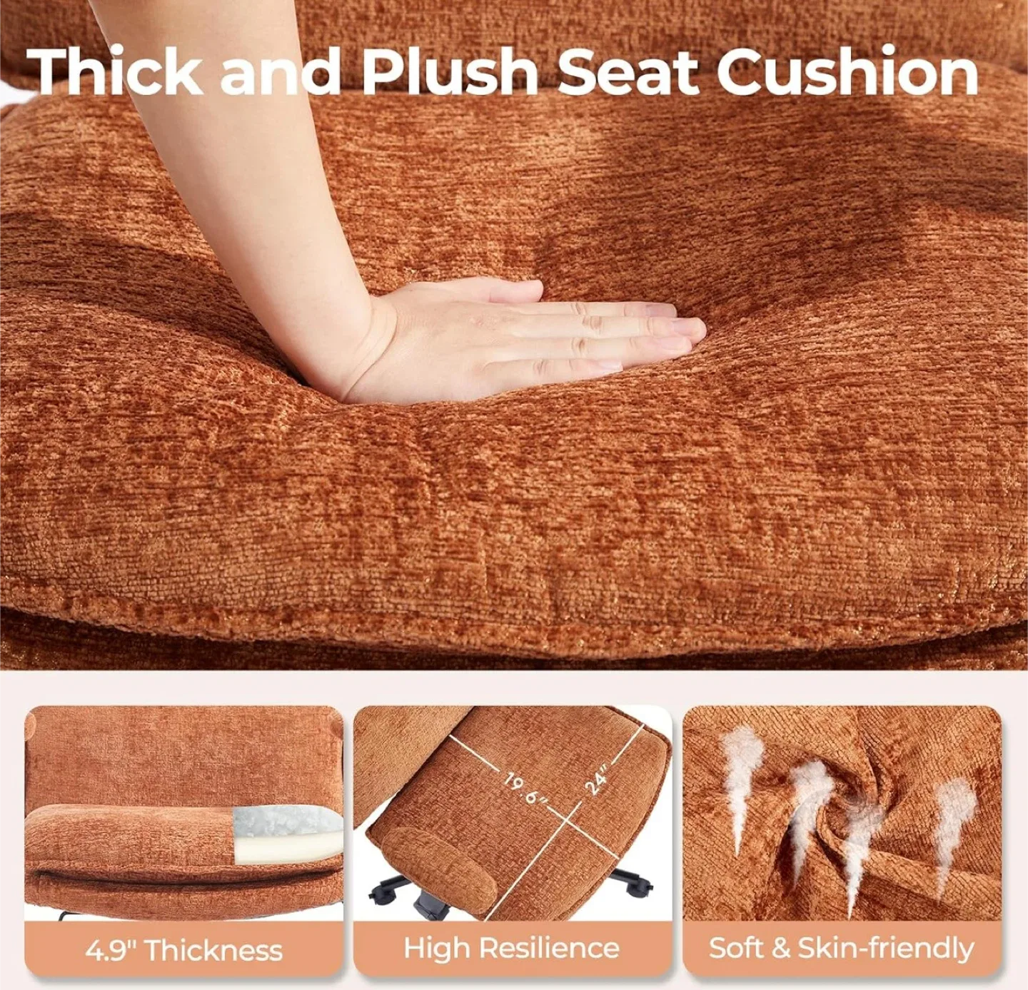 Brown Ergonomic Office Chair image indicator(8)