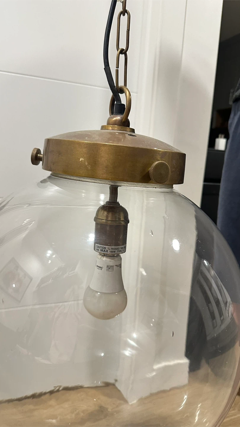 SET OF 3 Glass Globe Pendant Light from Arteriors - photo 4