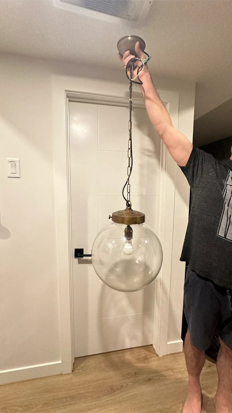 SET OF 3 Glass Globe Pendant Light from Arteriors