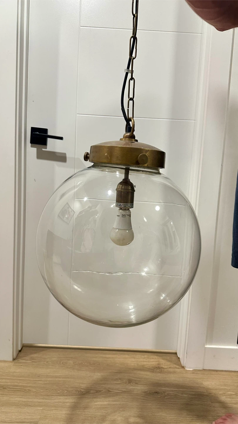 SET OF 3 Glass Globe Pendant Light from Arteriors - photo 3