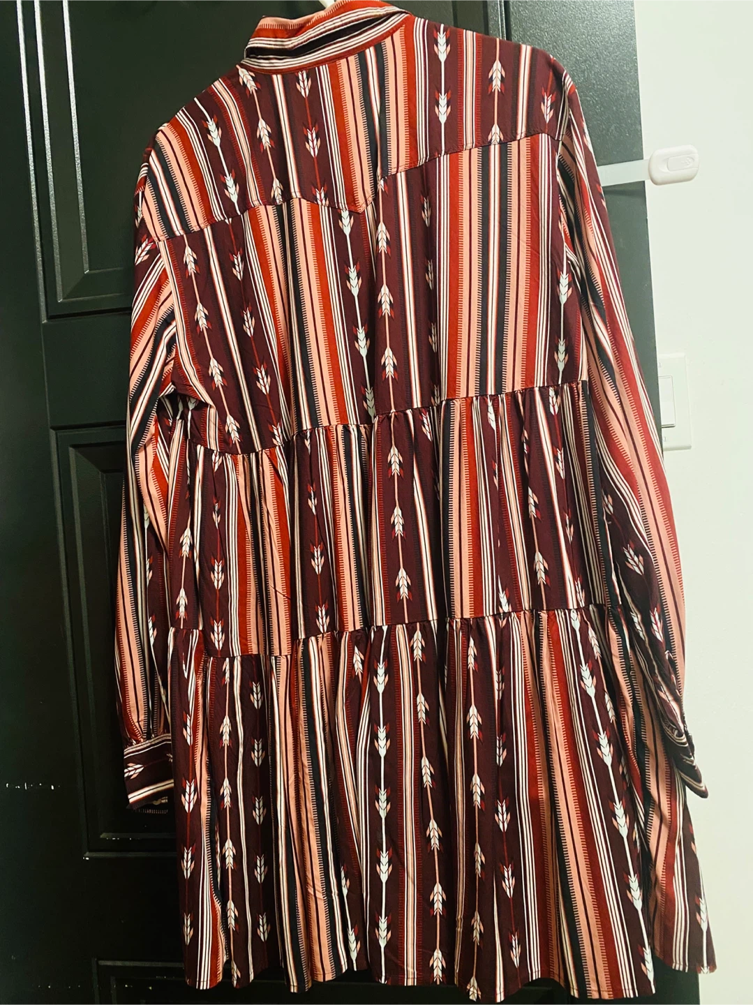 New (unused) Wrangler Dress - Striped, Burgundy - Loose Small - photo 5