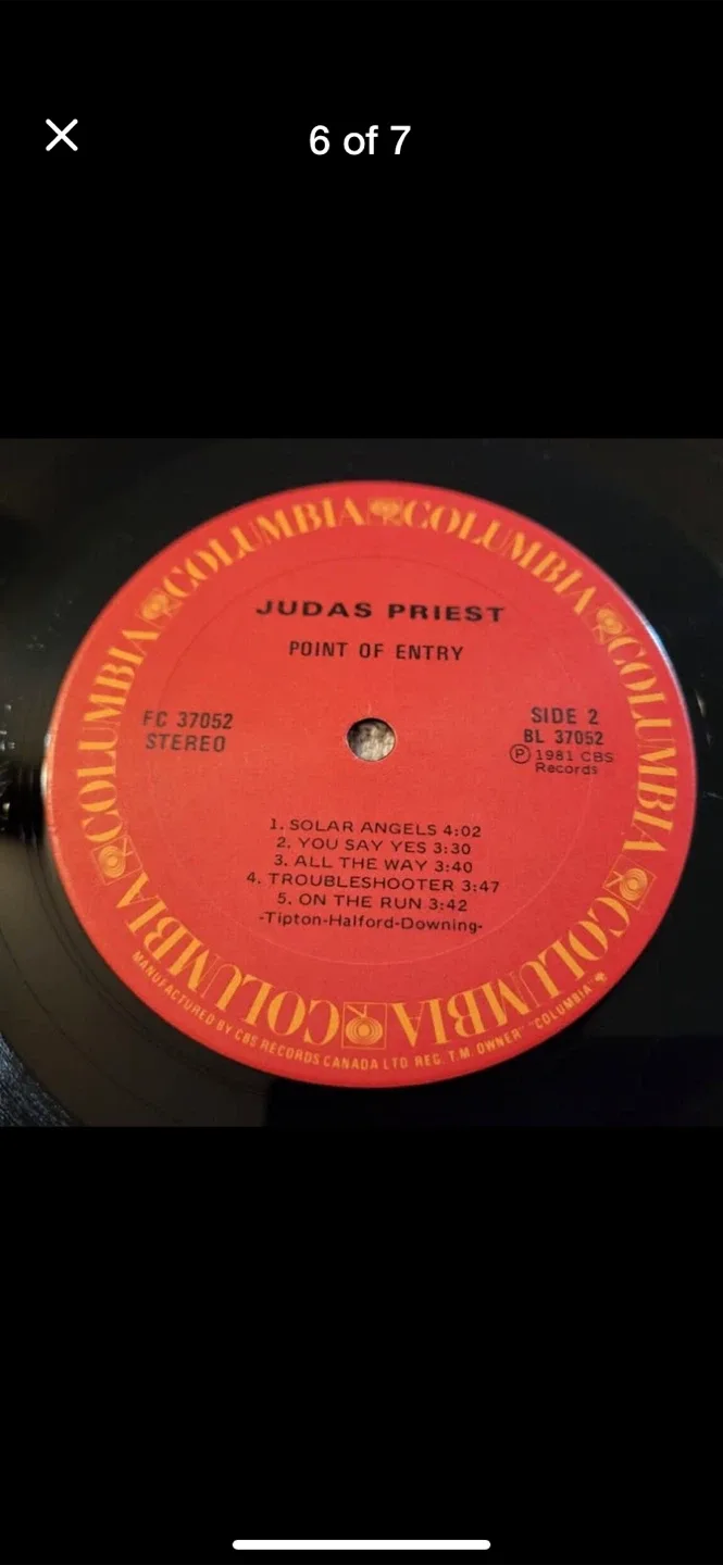 Judas Priest - Point of Entry Vinyl Record image indicator(6)