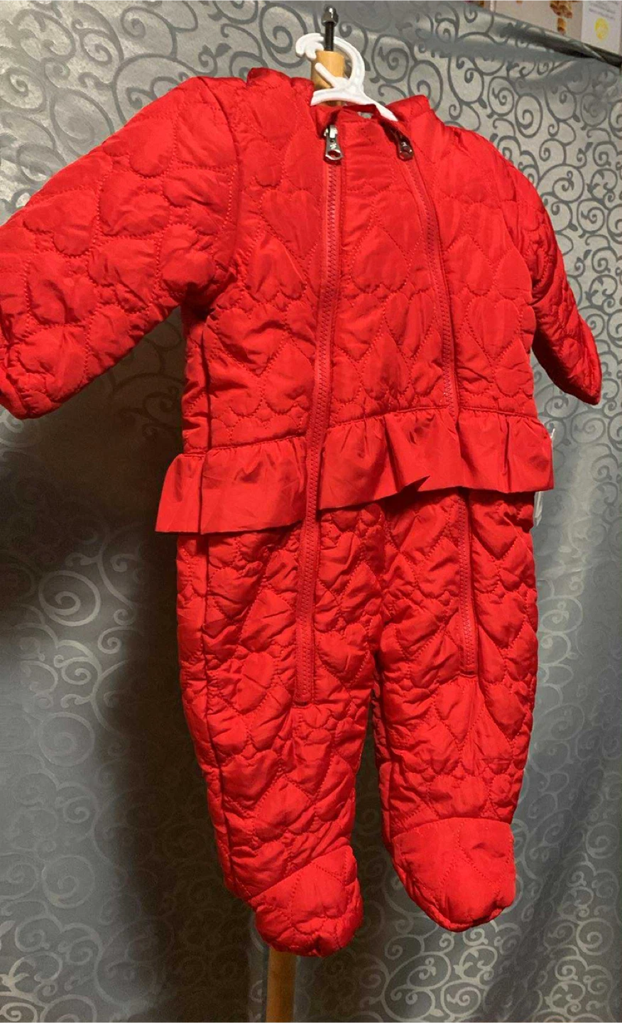 Jessica Simpson Red Pram Suit - Size 12M