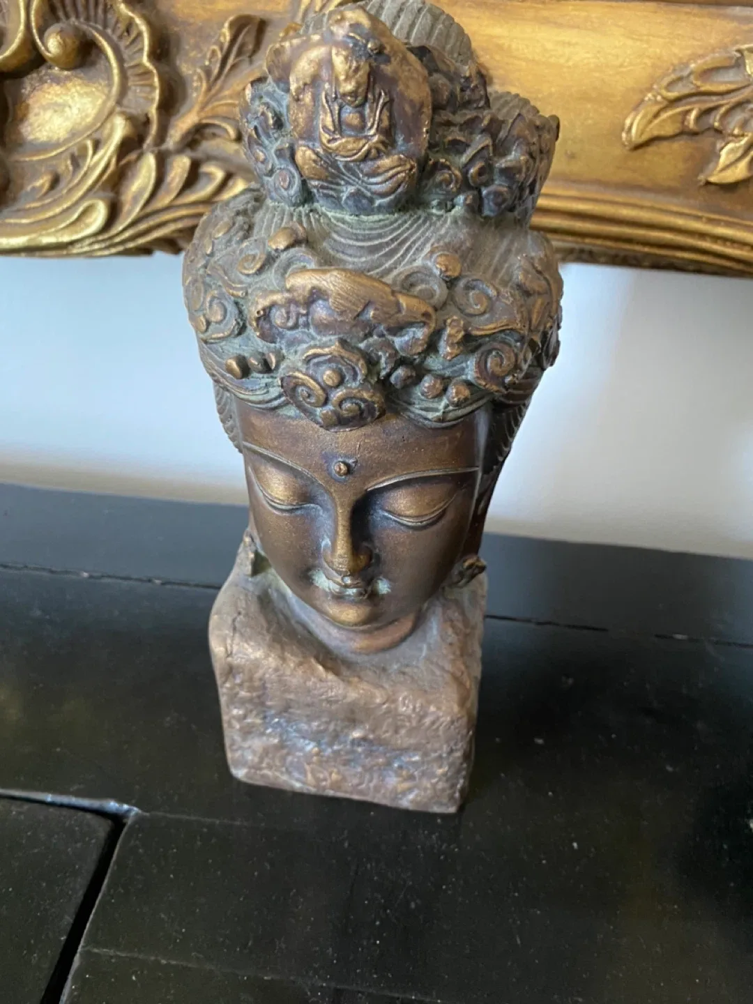 Bronze Buddha Head Statue image indicator(3)