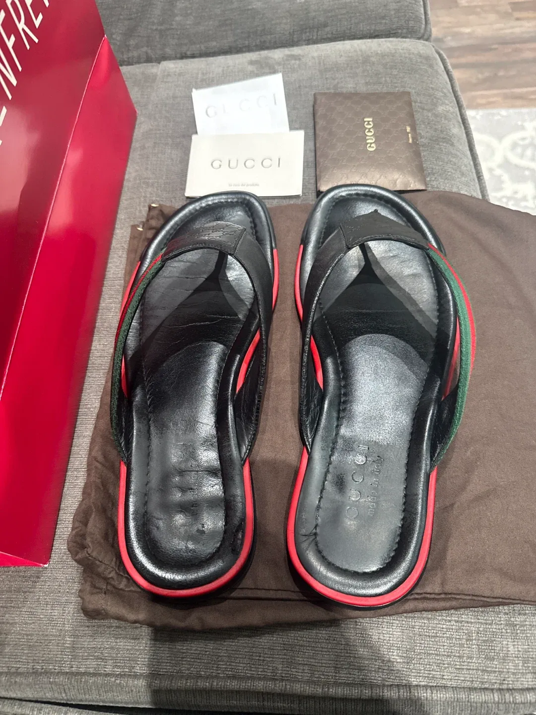 Gucci Black Sandals Size 10 US image indicator(5)