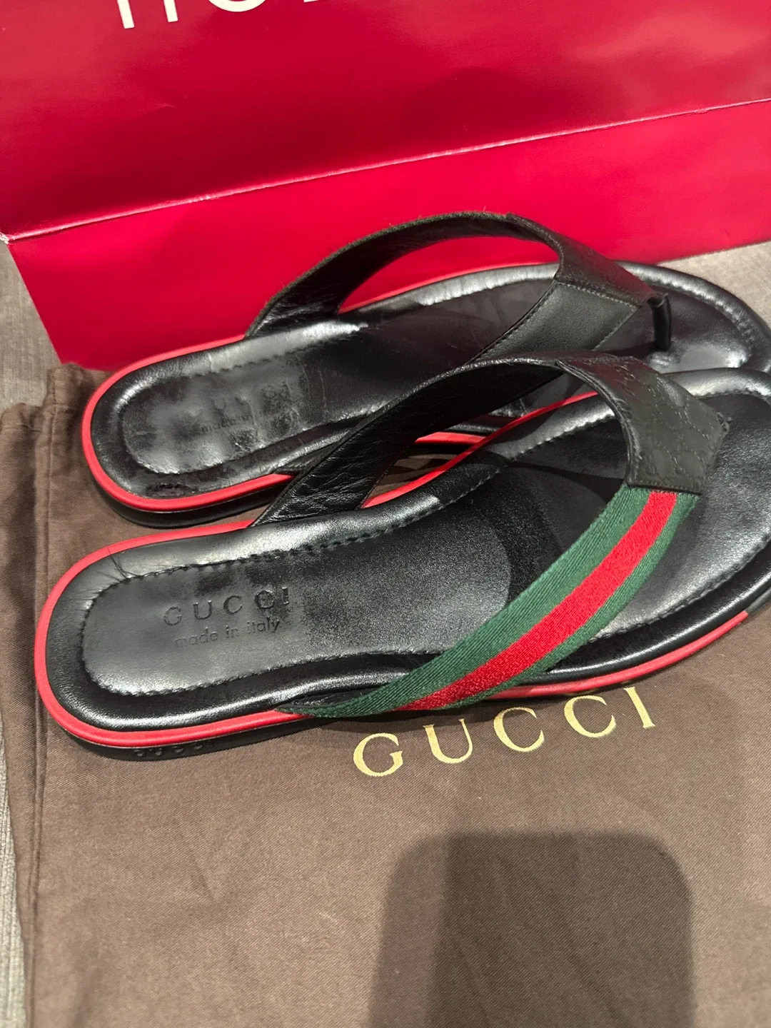 Gucci Black Sandals Size 10 US image indicator(3)