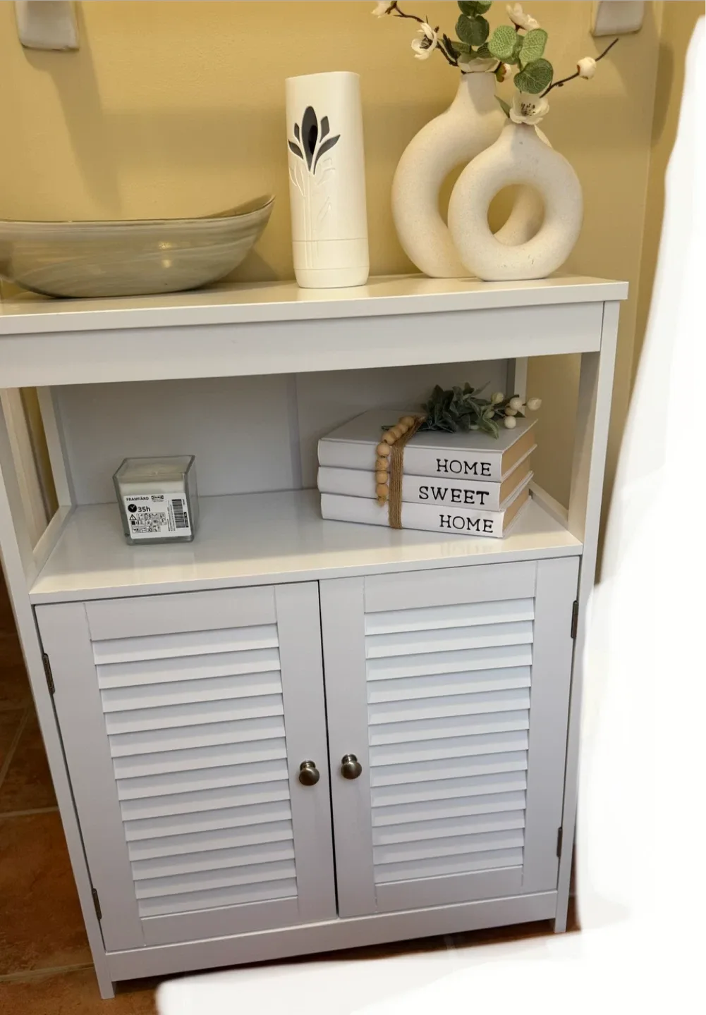 White Bathroom Floor Cabinet thumbnail