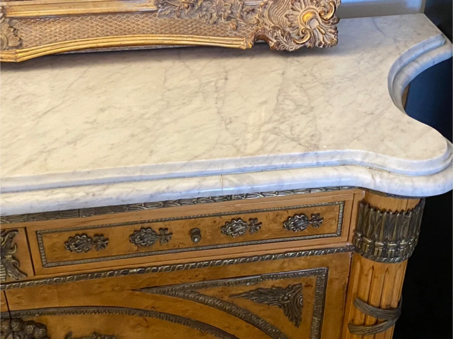 1930s French Louis XVI Figural Bronze Ormolu Chest image indicator(6)