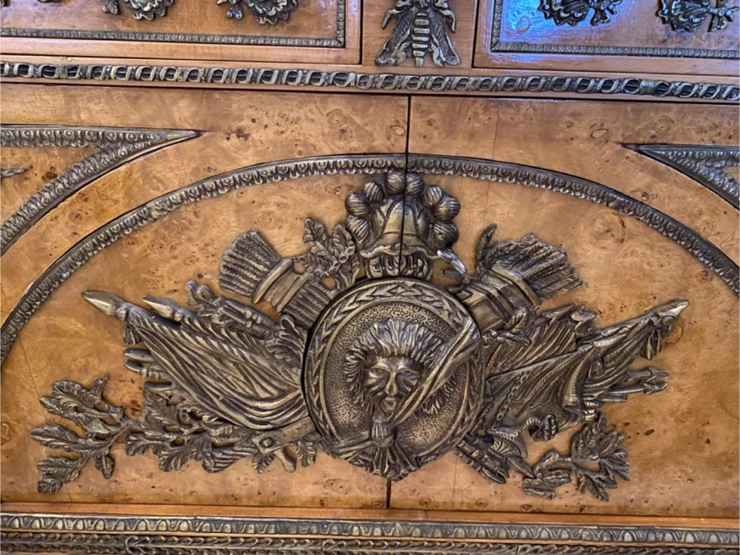 1930s French Louis XVI Figural Bronze Ormolu Chest image indicator(3)