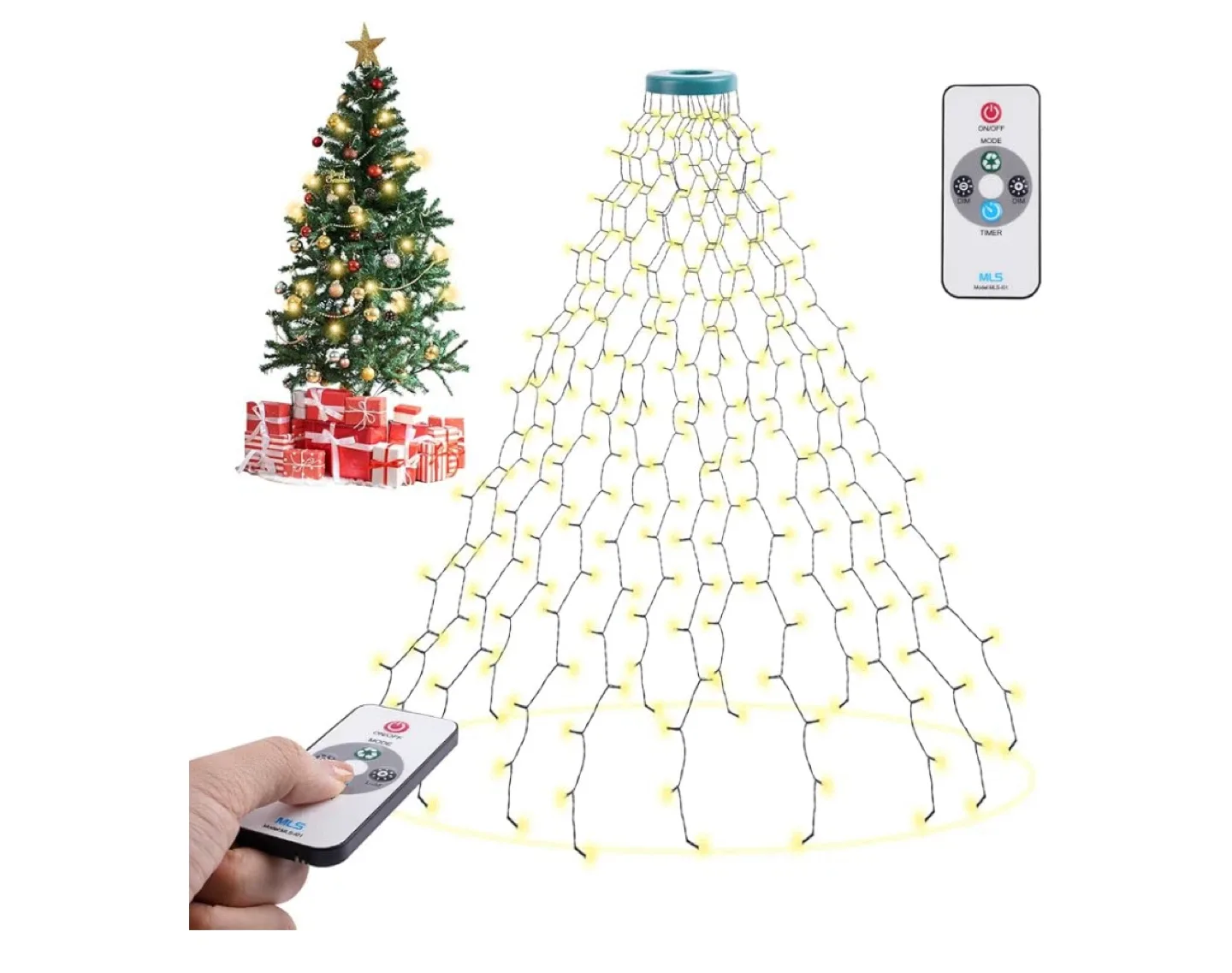 MLS Christmas Tree Net Lights, New in Box thumbnail