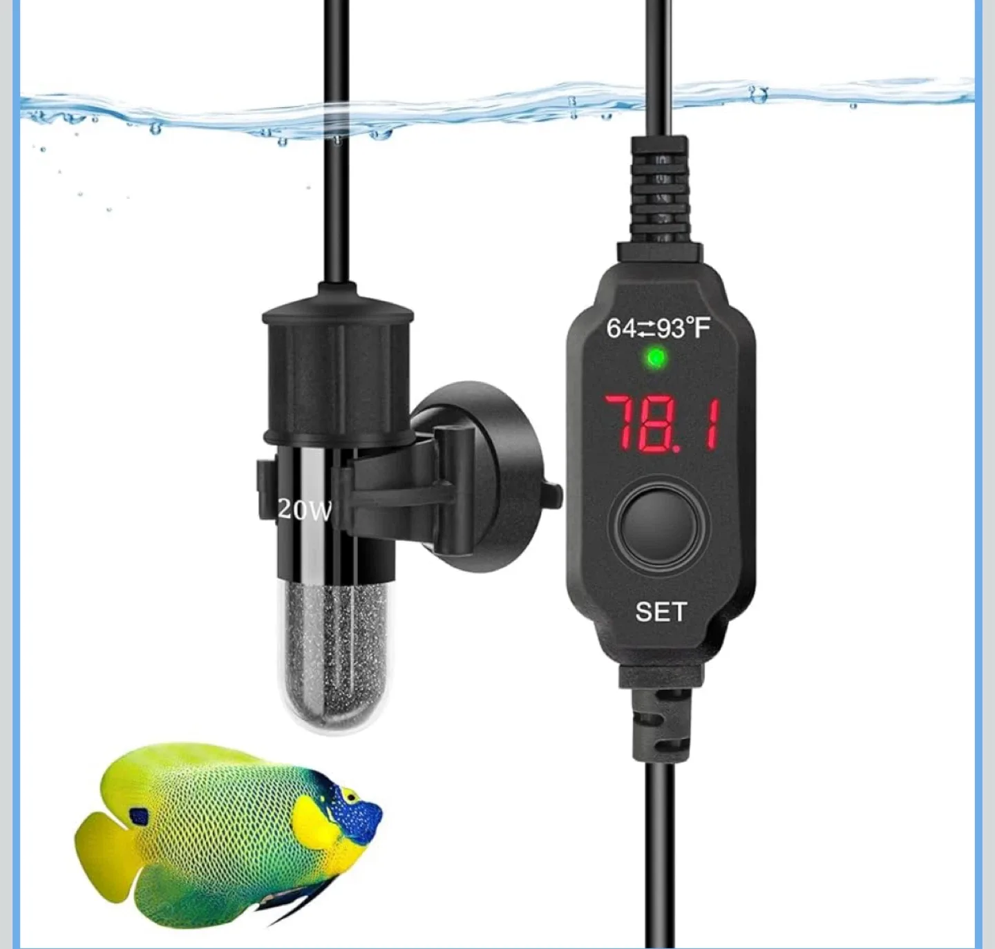 20W Aquarium Heater with Thermometer thumbnail