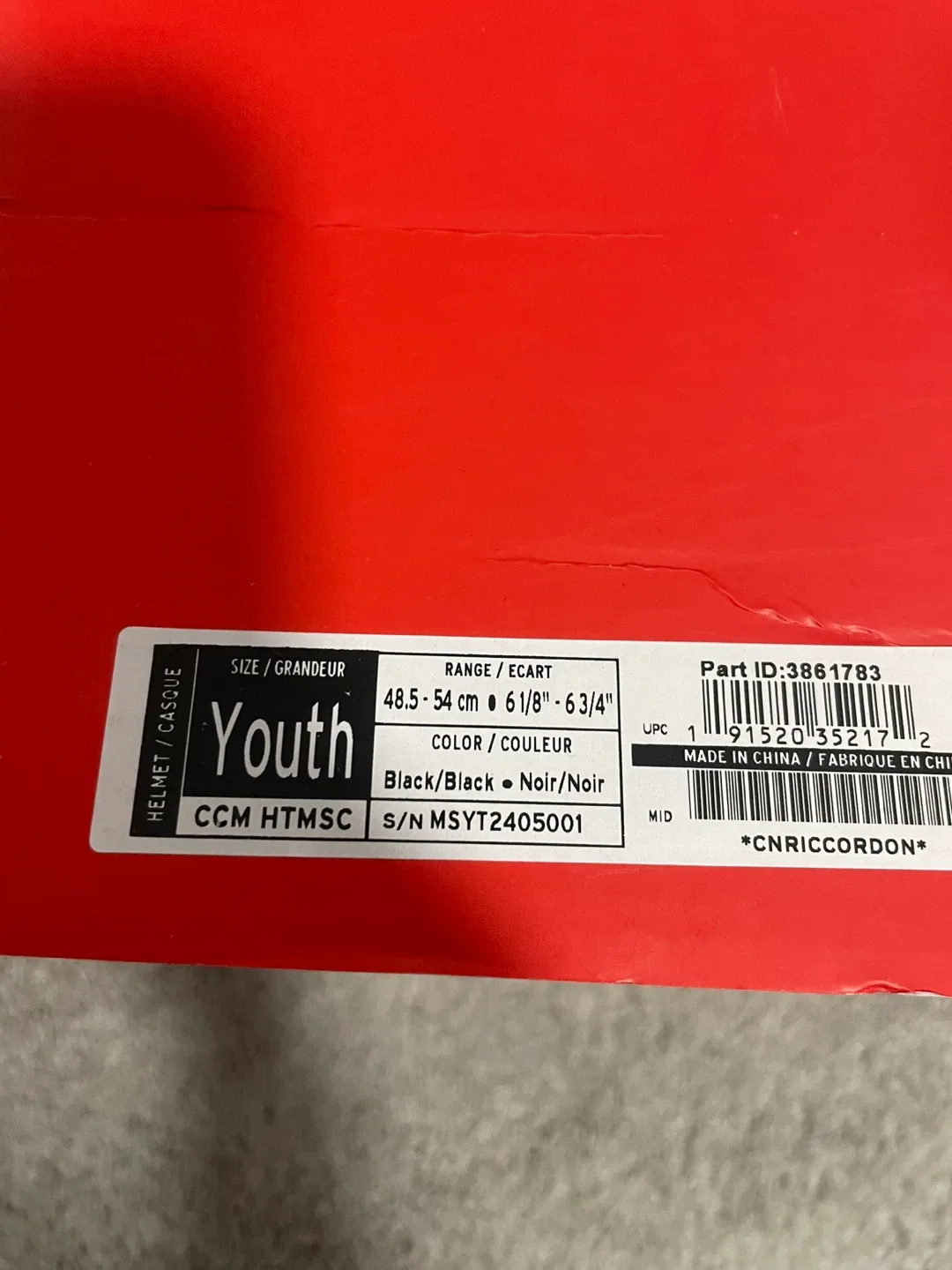 CCM HTMSC Youth Hockey Helmet, Black, Size 2-7 image indicator(2)