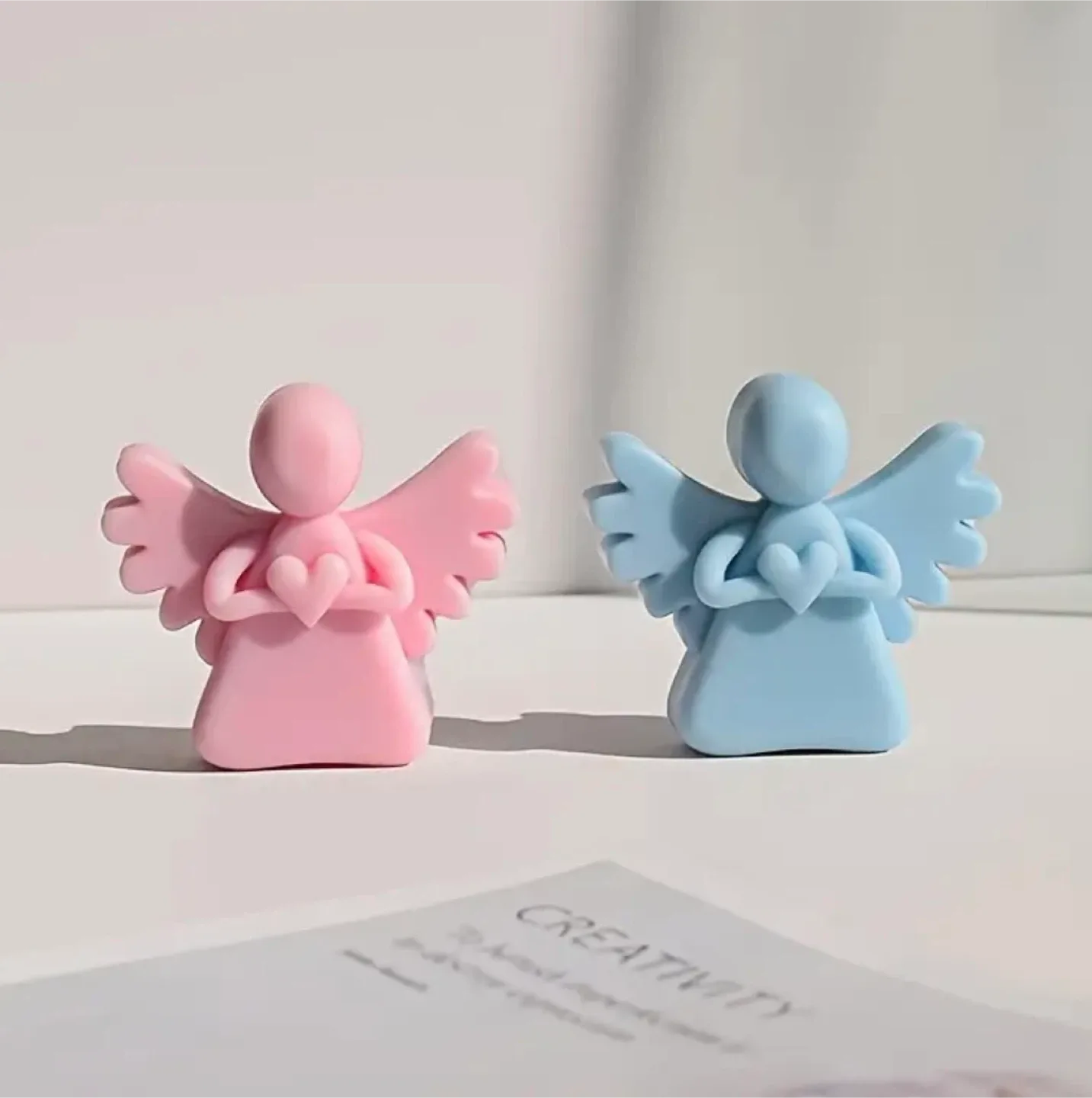 Angel Shaped Candles - Pink and Blue image indicator(2)