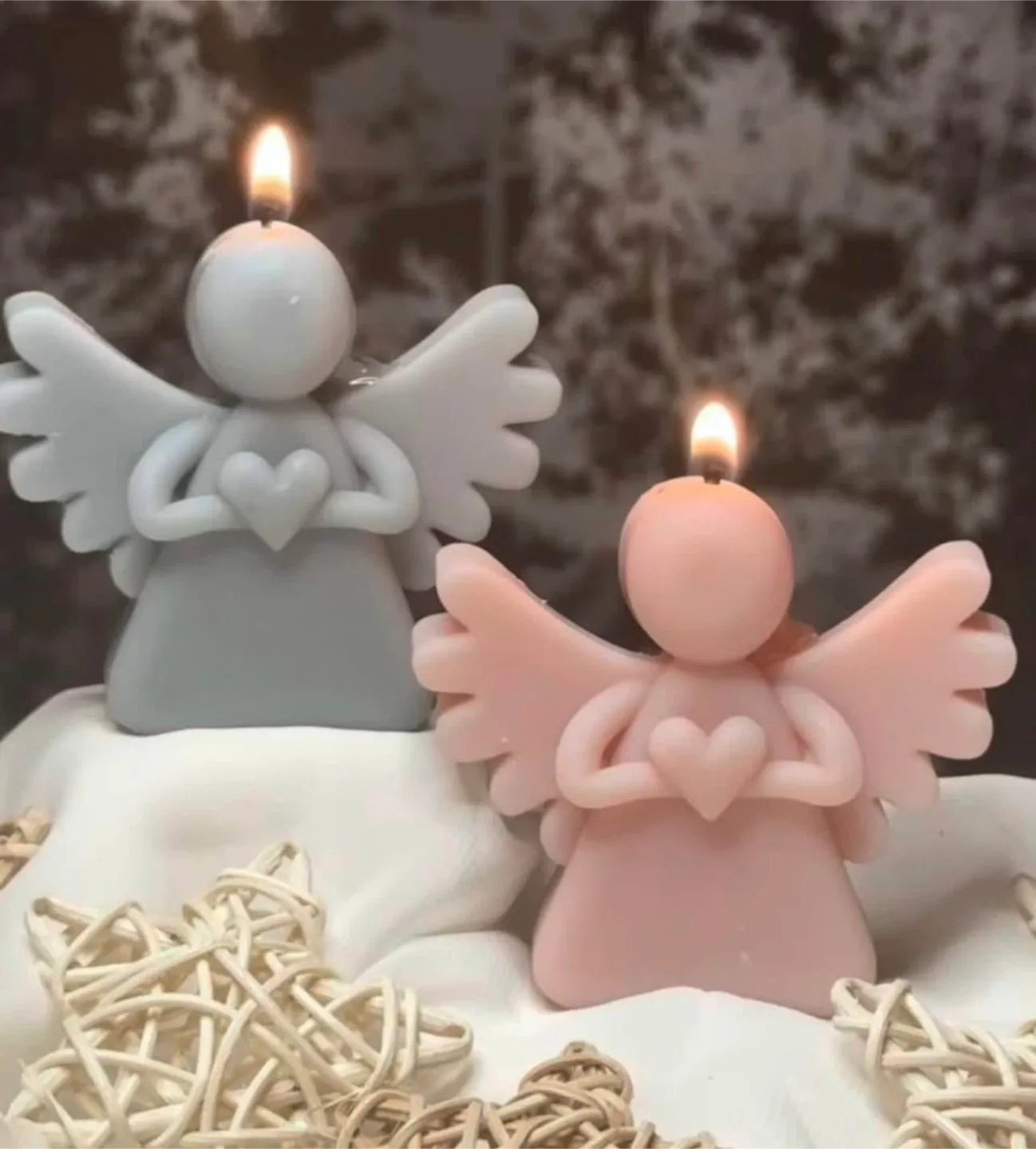 Angel Shaped Candles - Pink and Blue image indicator(3)