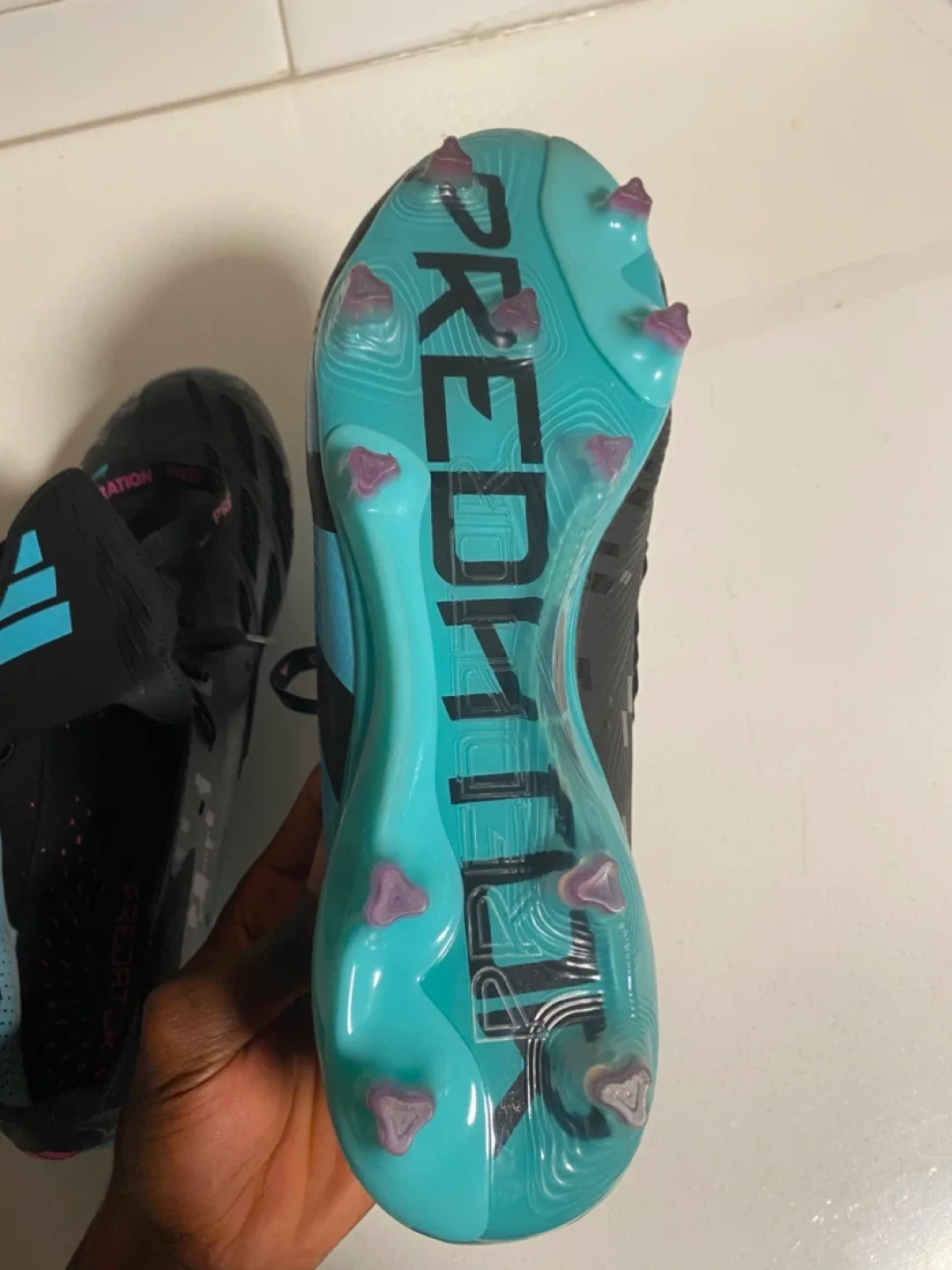 Adidas Predator Elite FG Foldover Tongue FG Black/Turquoise image indicator(7)