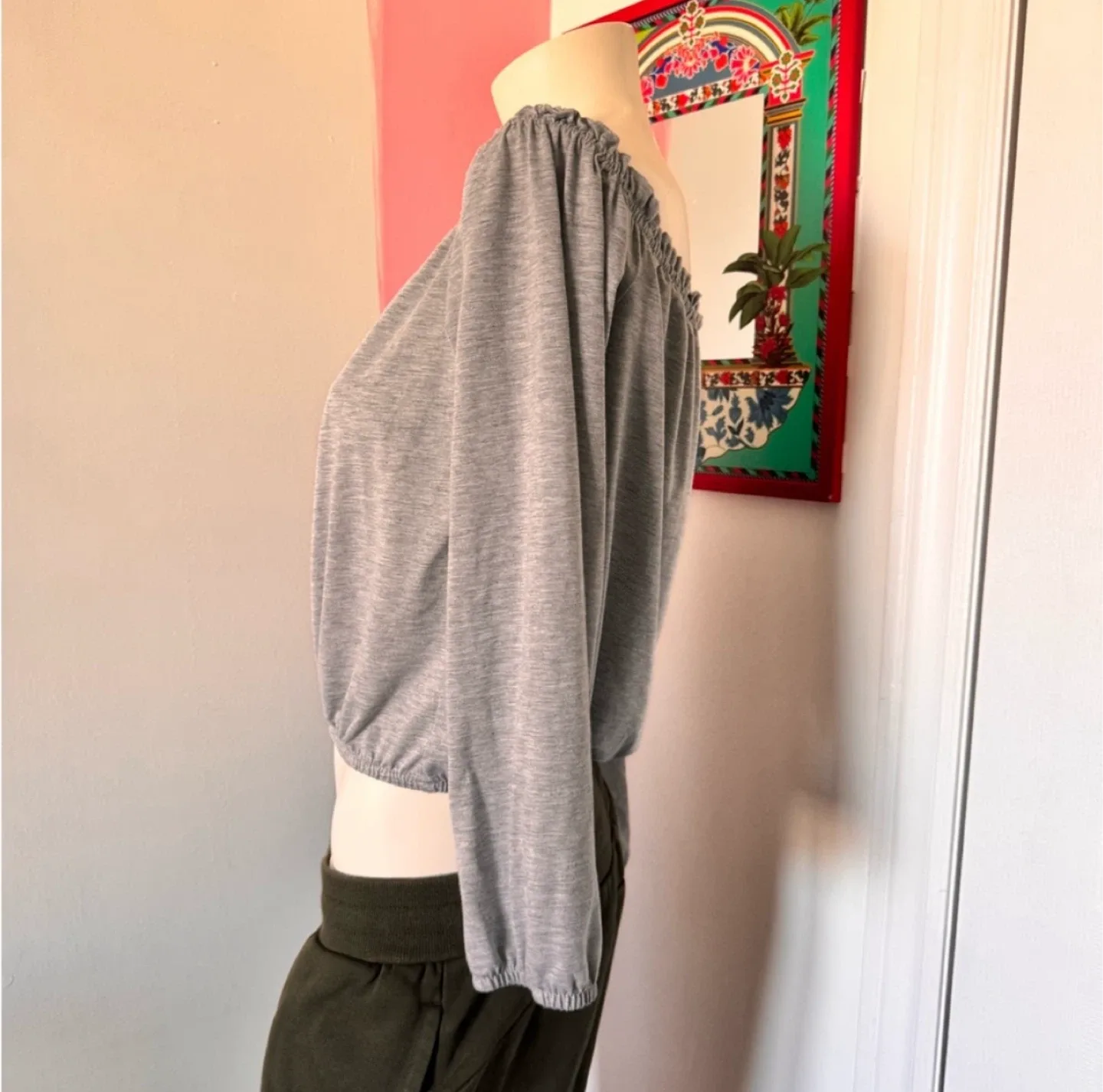 Grey Off Shoulder Top image indicator(4)