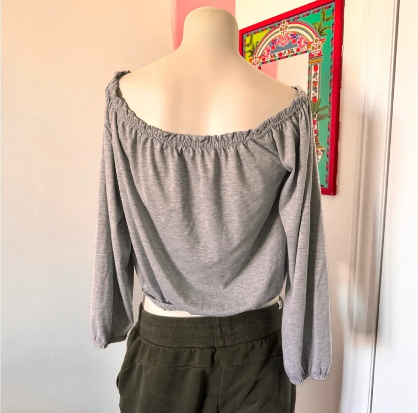 Grey Off Shoulder Top image indicator(3)