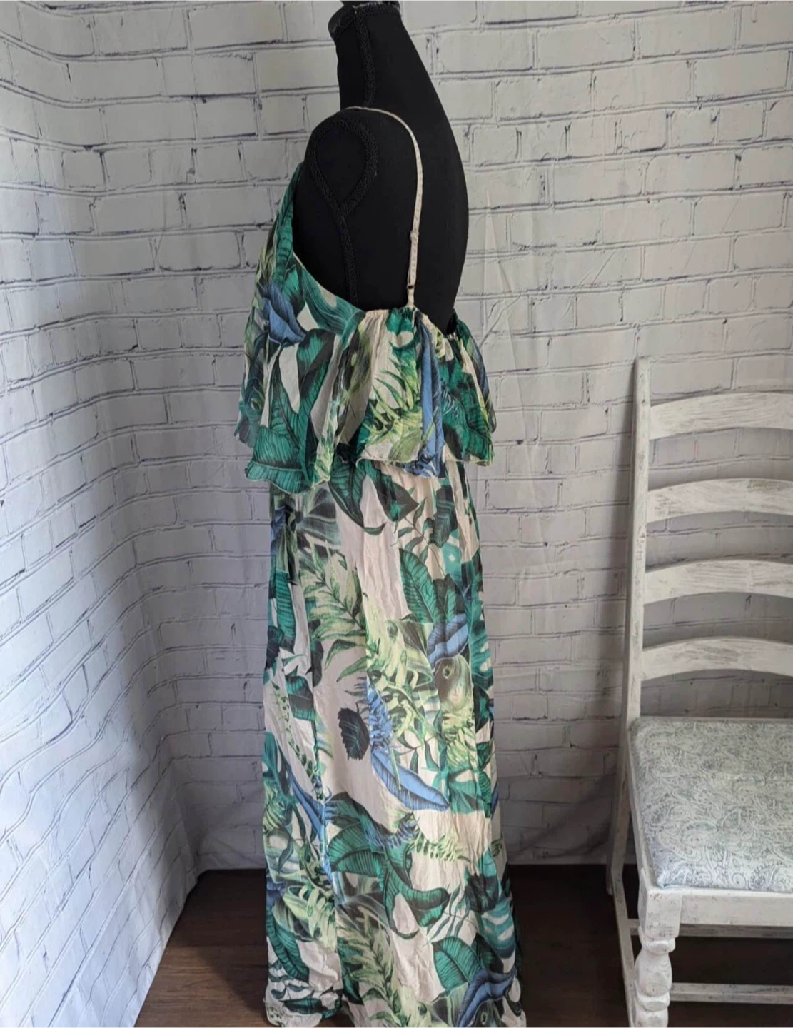 Elena Baldi Tropical Print Dress - Size L