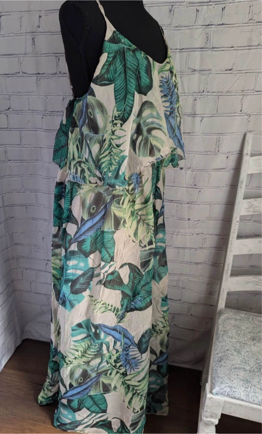Elena Baldi Tropical Print Dress - Size L - photo 3